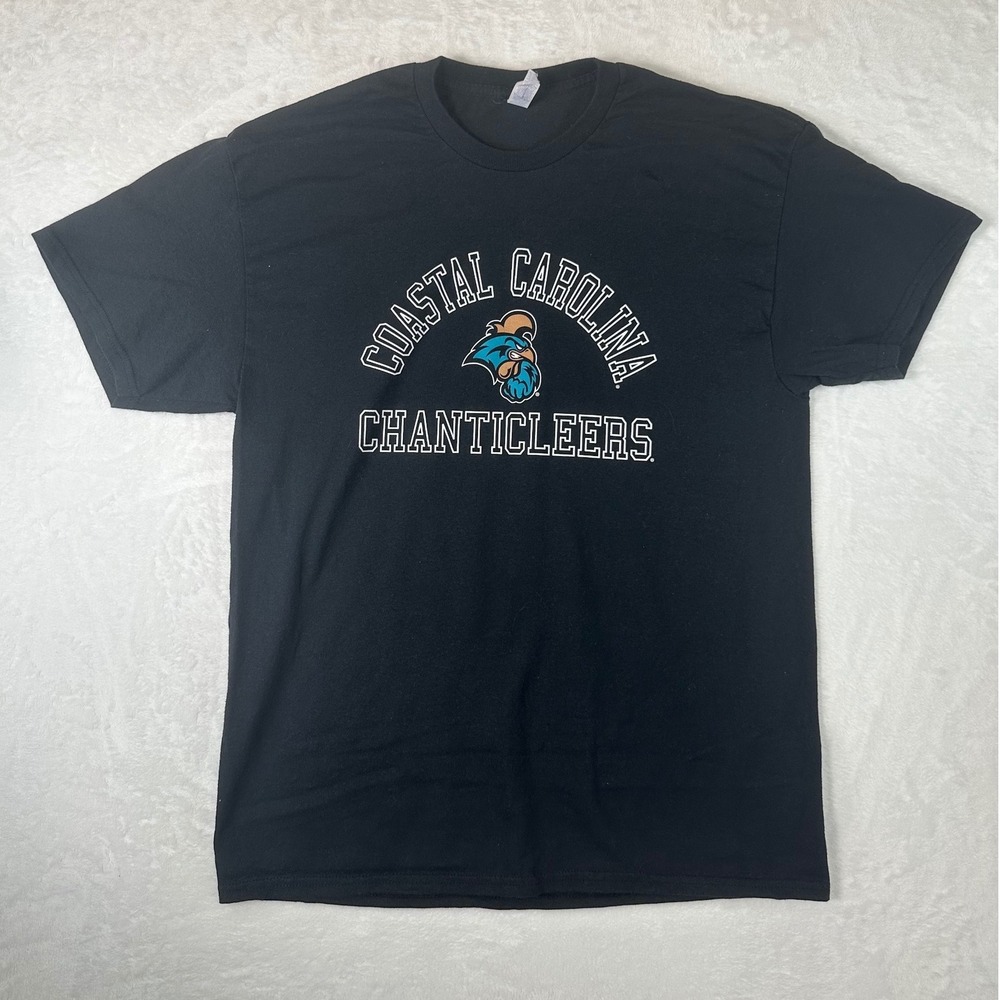 Jerzees Coastal Carolina Chanticleers T-Shirt Mens Large Black NCAA Graphic Tee